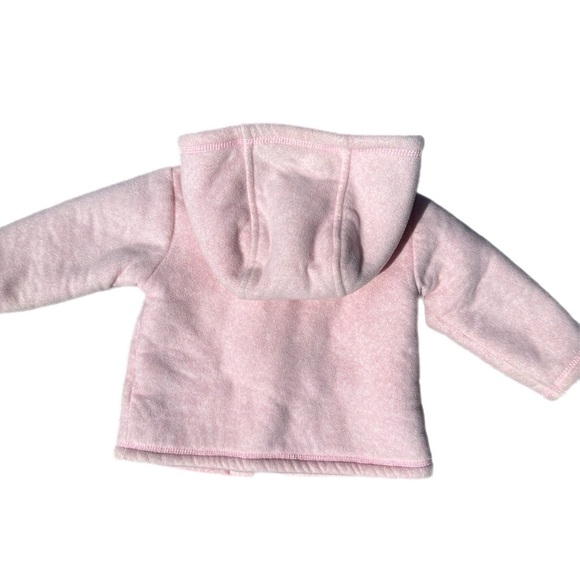 Children’s Place 6-9M Pink Sherpa Button  Up Coat Girls - Picture 3 of 5